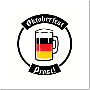 oktoberfest shining german flag mug Posters and Art